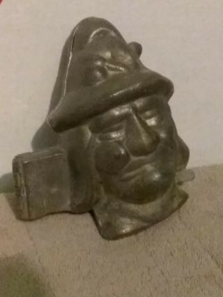 Antique Vintage Witch Pewter Ice Cream/chocolate Mold By E & Co.  Ny