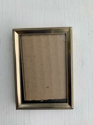 Vintage Gold Tone 2 1/2” X 3 1/2” Small Tiny Photo Picture Frame