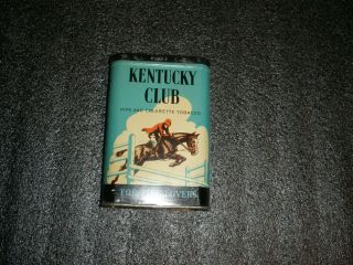 Kentucky Club Pipe and Cigarette Tobacco Tin Jumping Horse 2