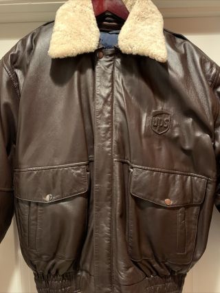 Vintage United Parcel Service Ups - Bomber Jacket Leather.