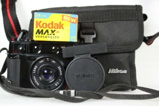 Ex - Vintage Nikon L35 - Af Rangefinder Camera & 35mm/f1:2.  8 Lens