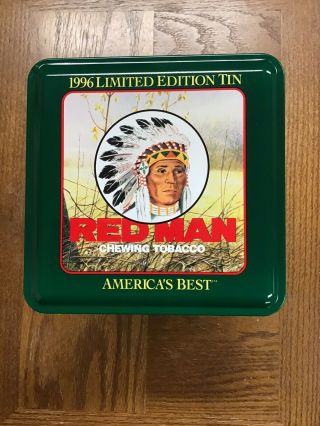 1996 Limited Edition Tin Red Man Chewing Tobacco Fenceline Crossing
