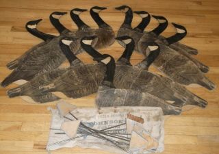Antique Johnson Folding Cardboard/wax Stake - Out Goose Decoys