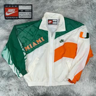 Vintage 1990’s Nike Team Sports University Miami Hurricanes Windreaker Jacket M