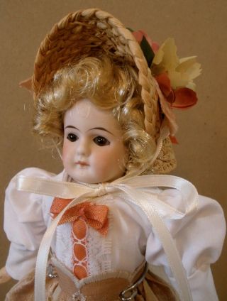 Antique 10 " French Cm Belton Perfect Bisque Shoulder Head Doll,  Body