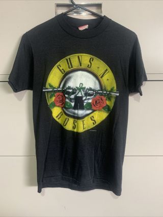 Vintage 1987 Guns N Roses Was Here Band T - Shirt Medium Rock Metal Single Stitch