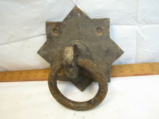 Antique Cast Iron Horse Hitching Post Top Ring Equestrian Architectural Farm B