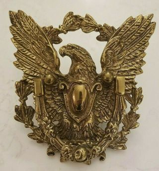 Large Vintage Antique Brass Bronze American Eagle Door Knocker Federal Classic