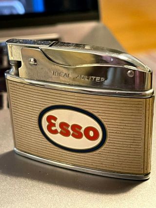 Vintage 1950s Esso Gas Station Cigarette Lighter " Happy Motoring "