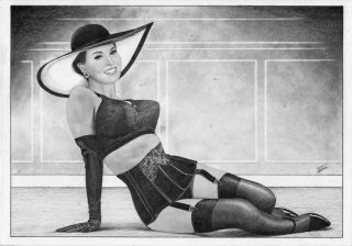 Realistic Carmen Sandiego Tv Show Pin - Up Art Sexy Female Lingerie Akt