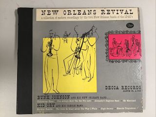 Vtg Orleans Revival Album Set 1940’s 78 Rpm Decca Records Band Blues Creole