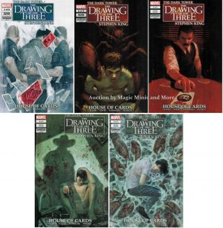 Dark Tower - Drawing Of The Three House Cards (5) Issue Comic Set 1 2 3 4 5 1st