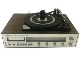 Vtg Montgomery Ward Airline Am/fm Stereo 8 Track Player Record Player Gen 6229a
