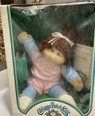 Jesmar Cabbage Patch Girl Doll Made In Spain Htf Freckles Auburn Green