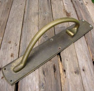Very Large And Heavy Vintage Brass Door Pull Handle 18 "