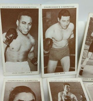 1938 Churchman ' s Cigarettes Boxing Personalities Trading Cards 13 Different 2