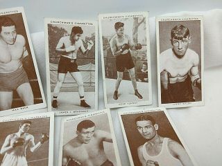 1938 Churchman ' s Cigarettes Boxing Personalities Trading Cards 13 Different 3