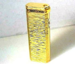 Colibri Touch Sensor Swing Arm Pocket Lighter,  Vtg 1980s Gold Plate Bark P