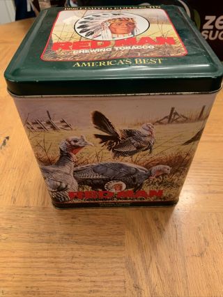 Vintage Red Man Chewing Tobacco Limited Edition Tin 1996 