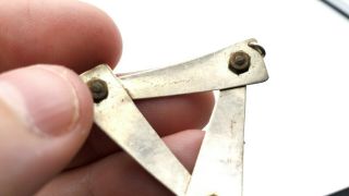 VTG ARTISAN Modernist SYDNEY LYNCH Sterling Silver TRIANGLE Earrings SIGNED 3