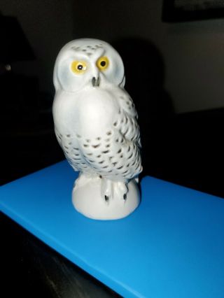 Vintage Goebel White Snowy Owl 3 1/4  Porcelain West Germany Figurine