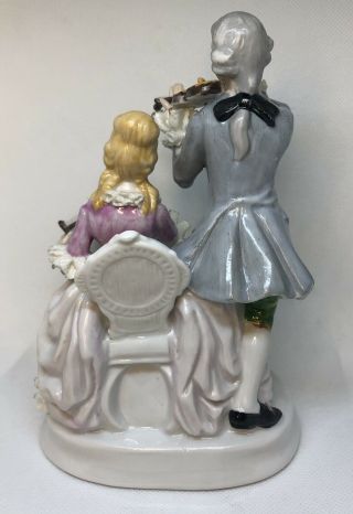 Vintage Ardco Japan Fine Quality Dallas Victorian Couple Playing Instruments 3