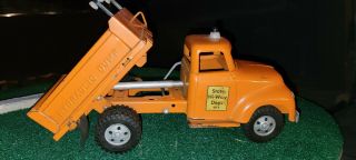 Vintage Tonka State Hi - Way Dept.  Hydraulic Dump Orange Toy Truck