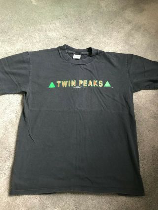 Rare Vintage 1990 Twin Peaks T - Shirt Stedman Size Medium