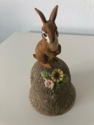 Collectable Towle Fine Bone China Bell With Rabbit On Top