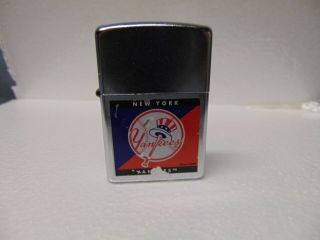 Zippo Cigarette Lighter Official Mlb York Yankees Silver D 04 Usa 2 1/4 " X 1