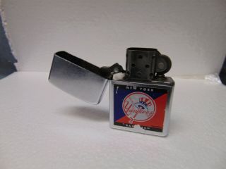 Zippo Cigarette Lighter Official MLB York Yankees Silver D 04 USA 2 1/4 