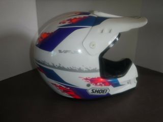 Vintage 1990 - Shoei - Bell Moto Style Motocross Helmet - Size Medium