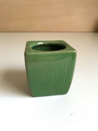 Vintage Ceramic Small Green Planter Jr Initials Toothpick Holder