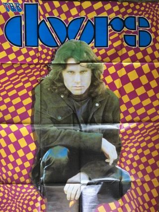 Vintage Poster The Doors Jim Morrison Psychedelic 1970 
