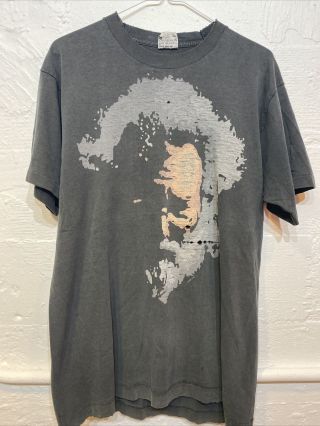 Vintage 1995 Jerry Garcia Authentic Liquid Blue T - Shirt Size L Distressed Rare
