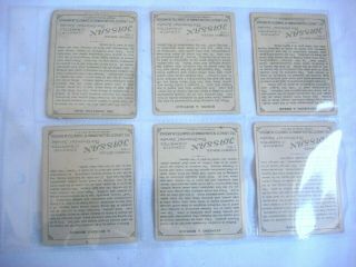 6 x ANTIQUE HASSAN CIGARETTE CARD ' S - COWBOY SERIES - DATE 1910. 2