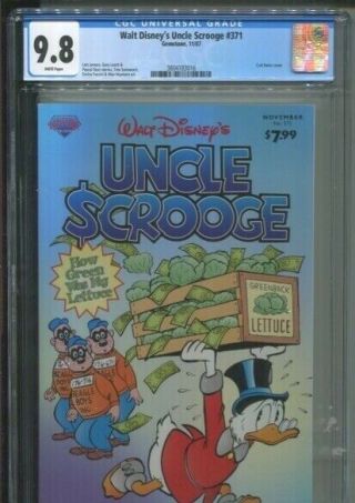 Walt Disney’s Uncle Scrooge 371 Barks Cover/story/art Best Cgc Grade Nm/m 9.  8