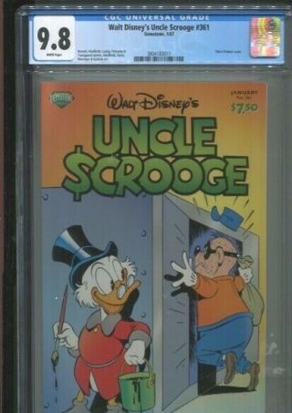 Walt Disney’s Uncle Scrooge 361 Barks Story/art Best Cgc Grade Nm/m 9.  8