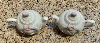 PRECIOUS MOMENTS Teapots Porcelain Salt and Pepper Shakers PMI 1993 EUC 2