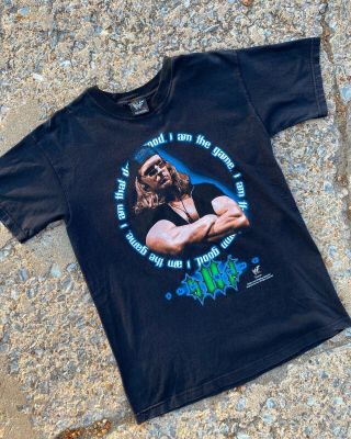 Vtg 2000 Triple H I Am The Game Wrestling Wwf The Rock Graphic T Shirt Size Med