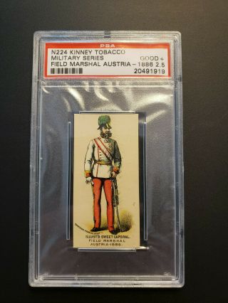 1888 N224 Kinney Tobacco Military Series Field Marshal Austria - 1886 Psa 2.  5