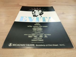 Vintage Evita the Musical cardboard window shop billboard - Patti LuPone 2