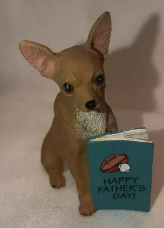 Adorable Danbury Chihuahua Dog Figurine By Father’s Day Card Miniature