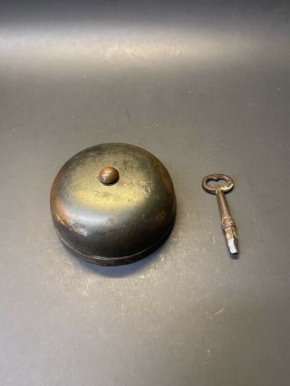 Vintage Early 1900s Victorian Era Mechanical Key Twist House Door Bell
