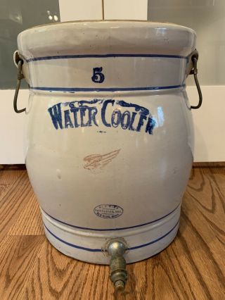 Vintage 5 Gallon Red Wing Water Cooler With No Lid