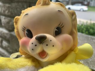 Vintage My Toy Plush Rubber Face Dog Puppy Yellow 2