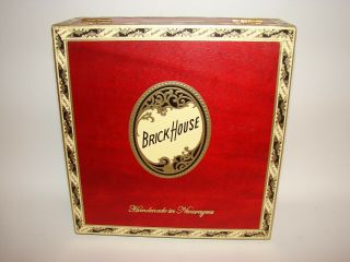 Brick House Empty Cigar Box - - Churchill 7 1/4 X 50 Red Box