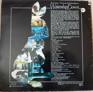 WATERSHIP DOWN SOUNDTRACK VINYL LP - ANGELA MORLEY - ART GARFUNKEL - 1978 CBS 2