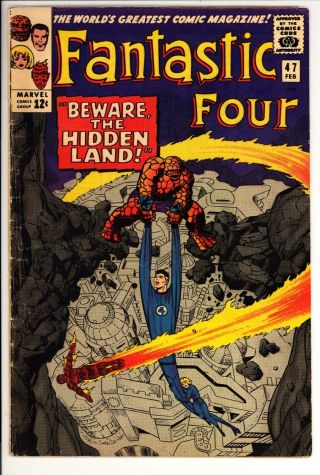 Fantastic Four 47 Vg Marvel (1966) - 1st Appearance Of Maximus - 3rd Black Bolt