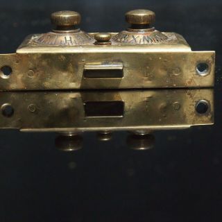 Antique Brass Keyless 2 Dial Combination Lock Indianapolis Indiana